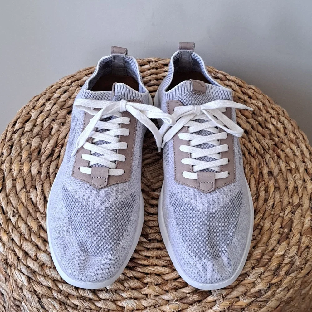 Wolf & Sherpherd Men Supremeknit Grey/White Athleisure/Preppy Slip On Sneakers 8